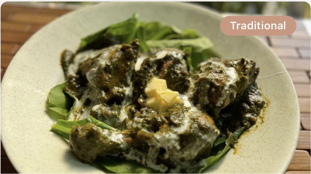 Palak chicken (seasonal)