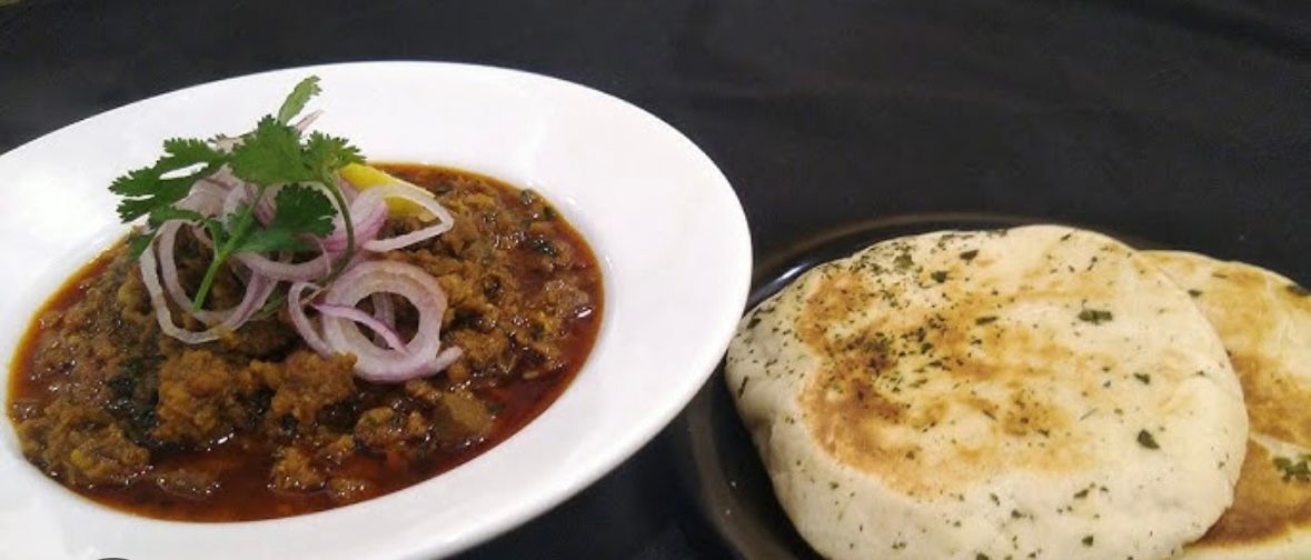 Mutton keema kaleji (desi ghee) with kulcha