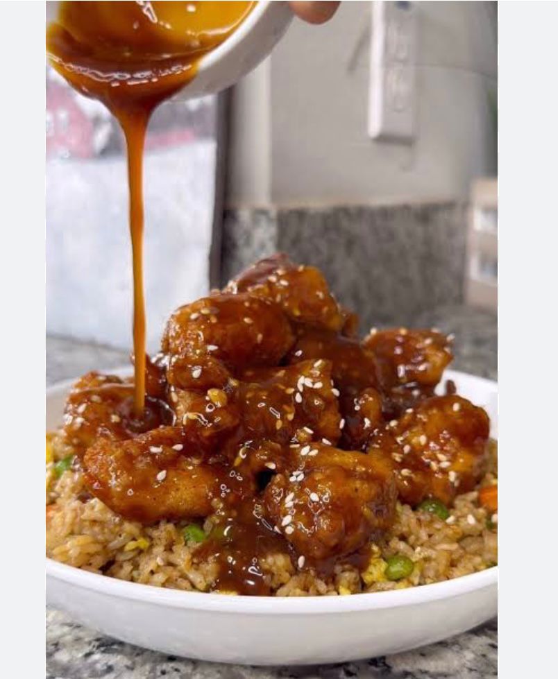 Orange chicken with Fried rice